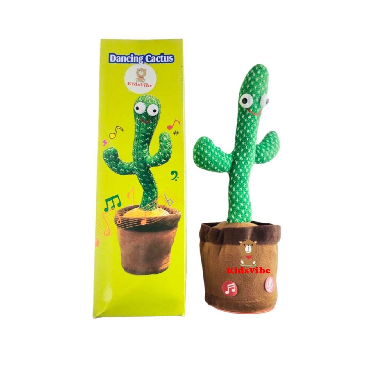 KIDSVIBE Toys Talking Cactus Baby Toy - Singing, Dancing, And Interactive Fun!, Multicolor