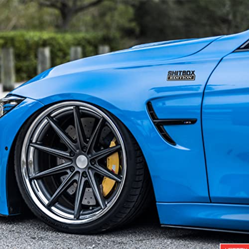 Zipelo Shitbox Edition Car Emblem, 3D Personalized Letter Fender Badge Sticker, Adhesive Car Tailgate Metal Replacement Decal, Trunk Decoration Nameplate Accessories For Truck, Suv (Black/White) #TOP2