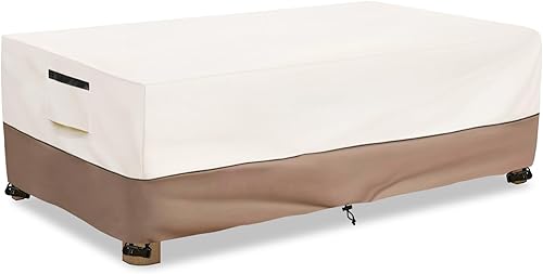 Miniatura 9 de Fundas para Muebles de Exterior Impermeables Funda para Sofá de Exterior de 3 Plazas, 79 pulgadas de ancho x 38 pulgadas de profundidad x 35 Beige &