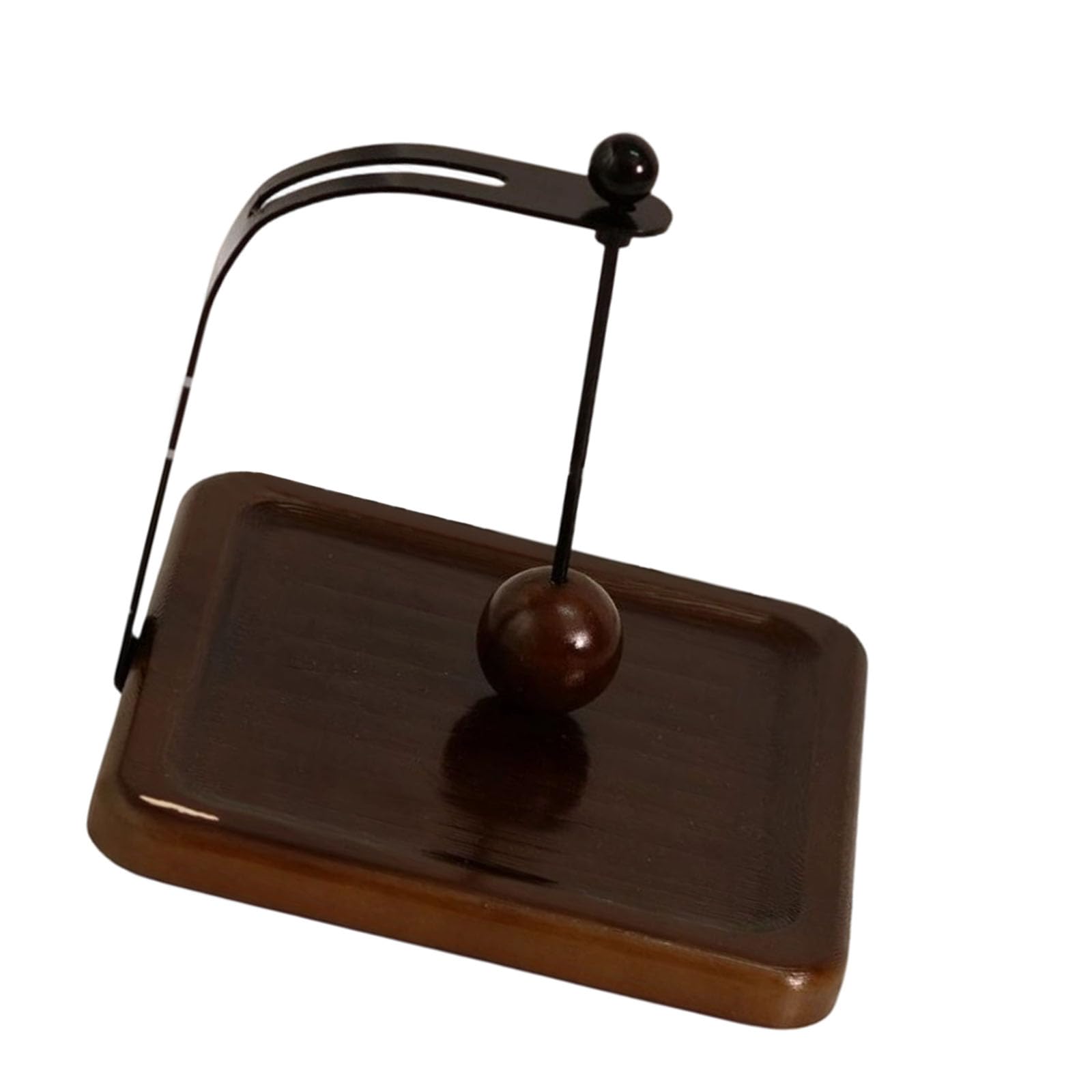 Wood Napkin Stand with Weighted Base for Indoor Outdoors Handcrafted Wood Tissue Box Stand