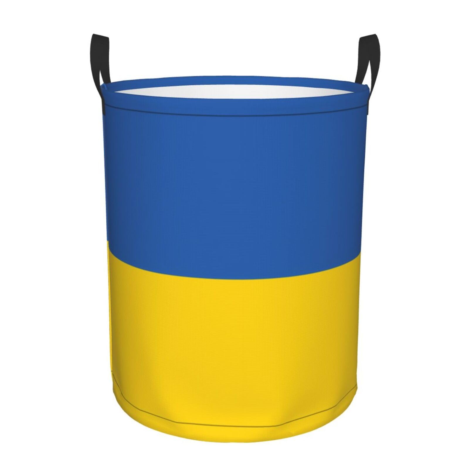 M Circular Hamper – Collapsible Flag of Ukraine Print Laundry Basket