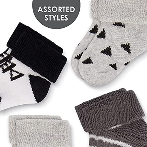 Rising Star Baby Socks for Boys & Girls - Newborn to 12 Months - Thick Cotton Terry Cuff Socks4