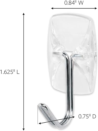 Miniatura 2 de Command Ganchos de alambre pequeños, 15 ganchos, 20 tiras adhesivas transparentes, ganchos colgantes sin daños, sin herramientas, tiras para colgar