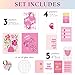 97 Decor Pink Preppy Room Decor Aesthetic - Retro Pink Pictures Wall Decor, Girly Preppy Posters For Bedroom, Trendy Preppy Wall Art Prints For Teen Girl College Dorm Decorations (Unframed)