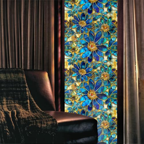 Vinilo decorativo azul 40x300 cm para ventana miniatura 2