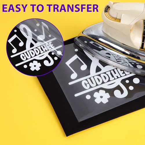 Image of HTVVETUR White HTV Iron on Vinyl 12Inch by 35ft Heat Transfer Vinyl for T-Shirt HTV Rolls for All Cutter Machine - Easy to Cut & Weed (35ft, White)