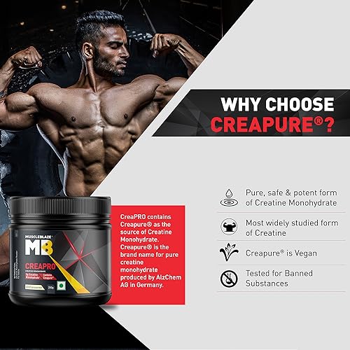 MuscleBlaze Creapro Creatine With Creapure Powder From Germany, Pack Of 250 Gms, Unflavoured - Image 4
