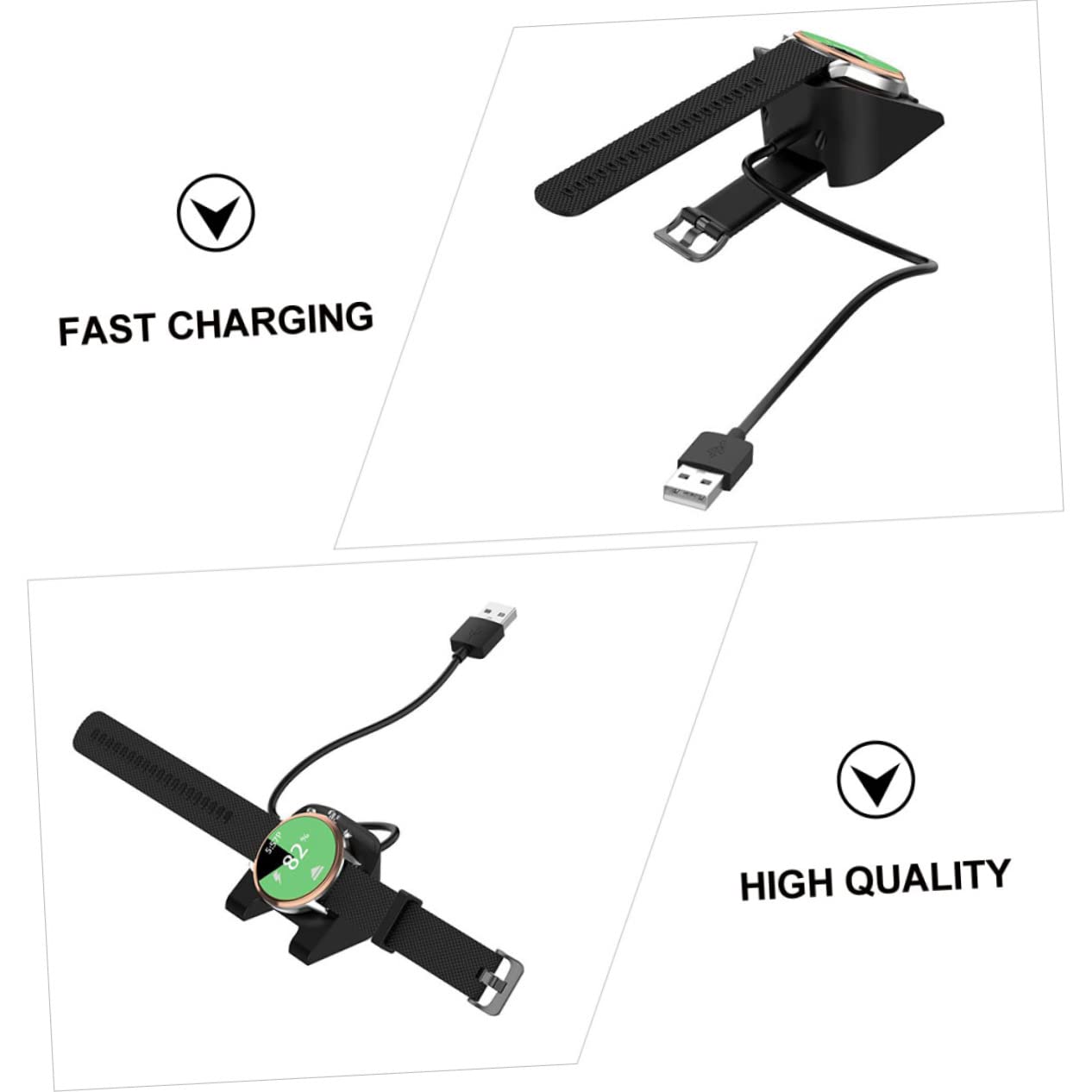 Hemobllo 3pezzi Supporto Di Ricarica Per Smartwatch Gen e Gen Base Stabile e Portatile Design Pratico Tpe Facile Da Usare Per Ufficio e Viaggi Caricatore Usb Incluso