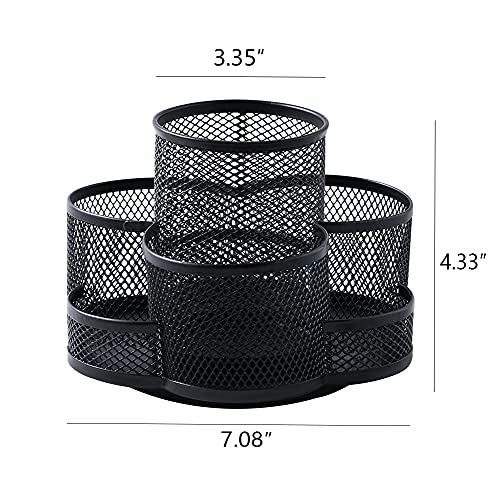 YOSCO - Portapenne per scrivania, girevole a 360°