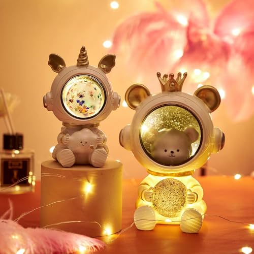 Cadeau pour enfant original : veilleuse et statue de cosmonaute en résine - 3