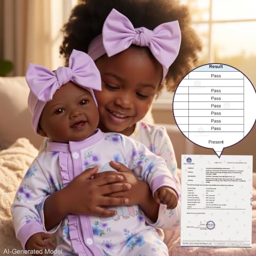 Muñeca Bebé Negra con Cuerpo Suave de 17 Pulgadas para Niños 3+ miniatura 2