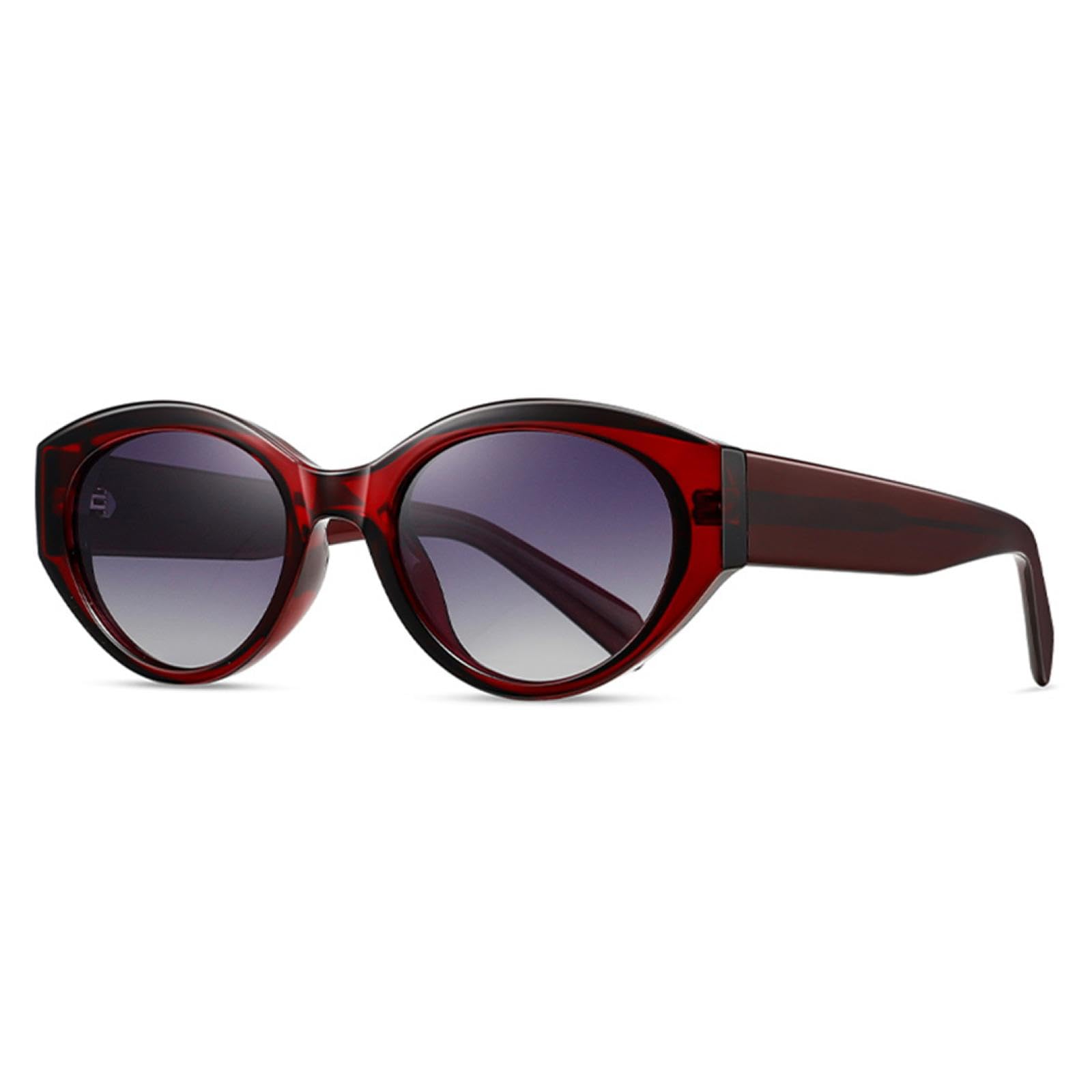 Okulary przeciwsłoneczne Cat Eye Polarized Female Frame Acetat Fashion Sun Glasses for Women Green Brown