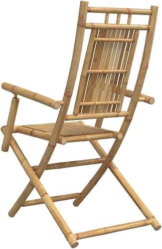 Miniatura 7 de Sillas plegables para patio, 4 piezas, 20.9 x 26 x 39 pulgadas, bambú para comedor, sillas de mesa de comedor para patio, terraza, playa, picnic