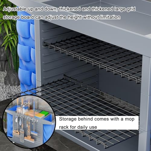 Carrito de limpieza con gran capacidad de almacenamiento, material plástico resistente y ruedas para una fácil movilidad, ideal para el saneamiento de habitaciones de huéspedes de hotel