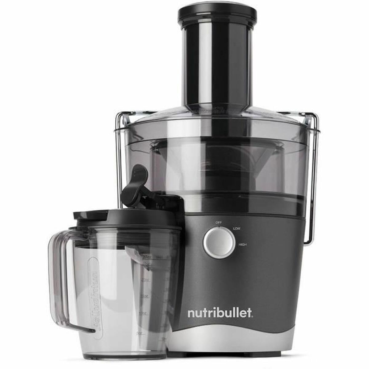 nutribullet Entsafter NBJ100G – Schwarz (800 W, 7,6 cm Einfüllschacht, 1,5 L Tresterbehälter)