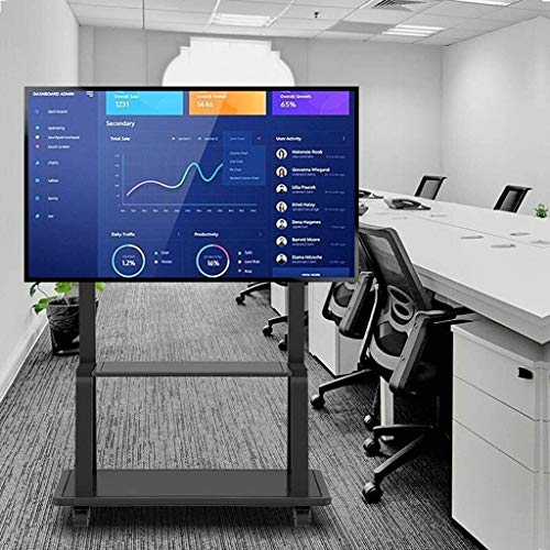 Soporte móvil universal para TV con ruedas y almacenamiento miniatura 6