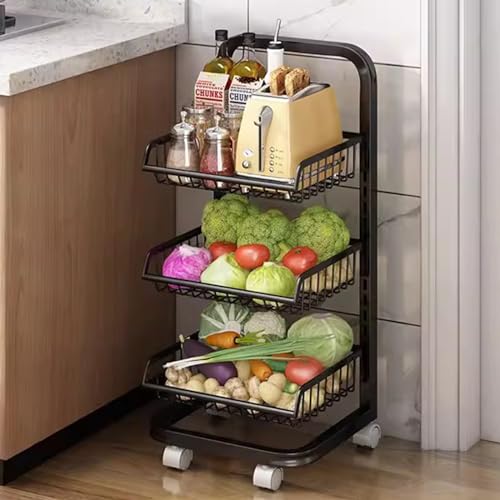 �L�b�`���p�t���[�c�o�X�P�b�g�A360°��]����ؗp���C���[���[�I�[�K�i�C�U�[�A���[�e�B���e�B�J�[�g�A�o�X���[���A�����h���[���[���p�i�J���[�F�u���b�N�A�T�C�Y�F35x28x74cm�j