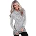 Hot Sale!Women Sweatshirt,Canserin New Women Fashion Loose Long Sleeve Sweatshirt Casual Autumn Winter Pullover Long Sleeve T-Shirt Tops Size US 4-14 (L, Gray)