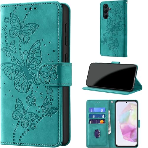 for Samsung Galaxy A35 5G Wallet Case Flip Turquoise