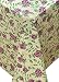 Rose Time Flannel Backed Vinyl Tablecloth, 52x52 Square