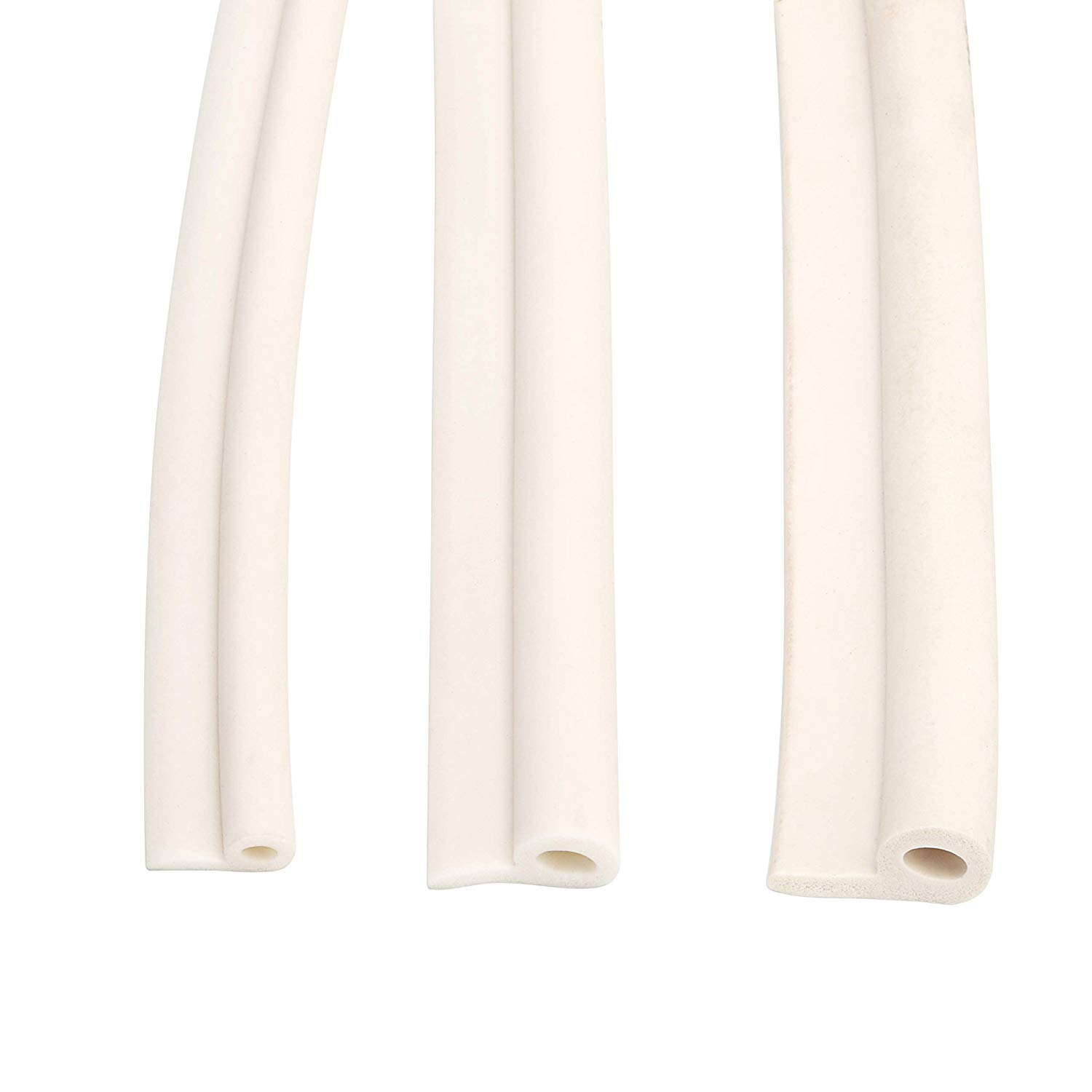 TEN-HIGH 50m 5mm ID x 12mm AD x 25mm Breite P-Typ Schaum Silikon Dichtungsstreifen, Multi-Verwendungszweck für Backofen, Tür, Fenster usw.