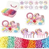 Youlebi Loom Bänder Set für Kinder, Bastelset zum Selbermachen von Haargummis & Armbändern,...