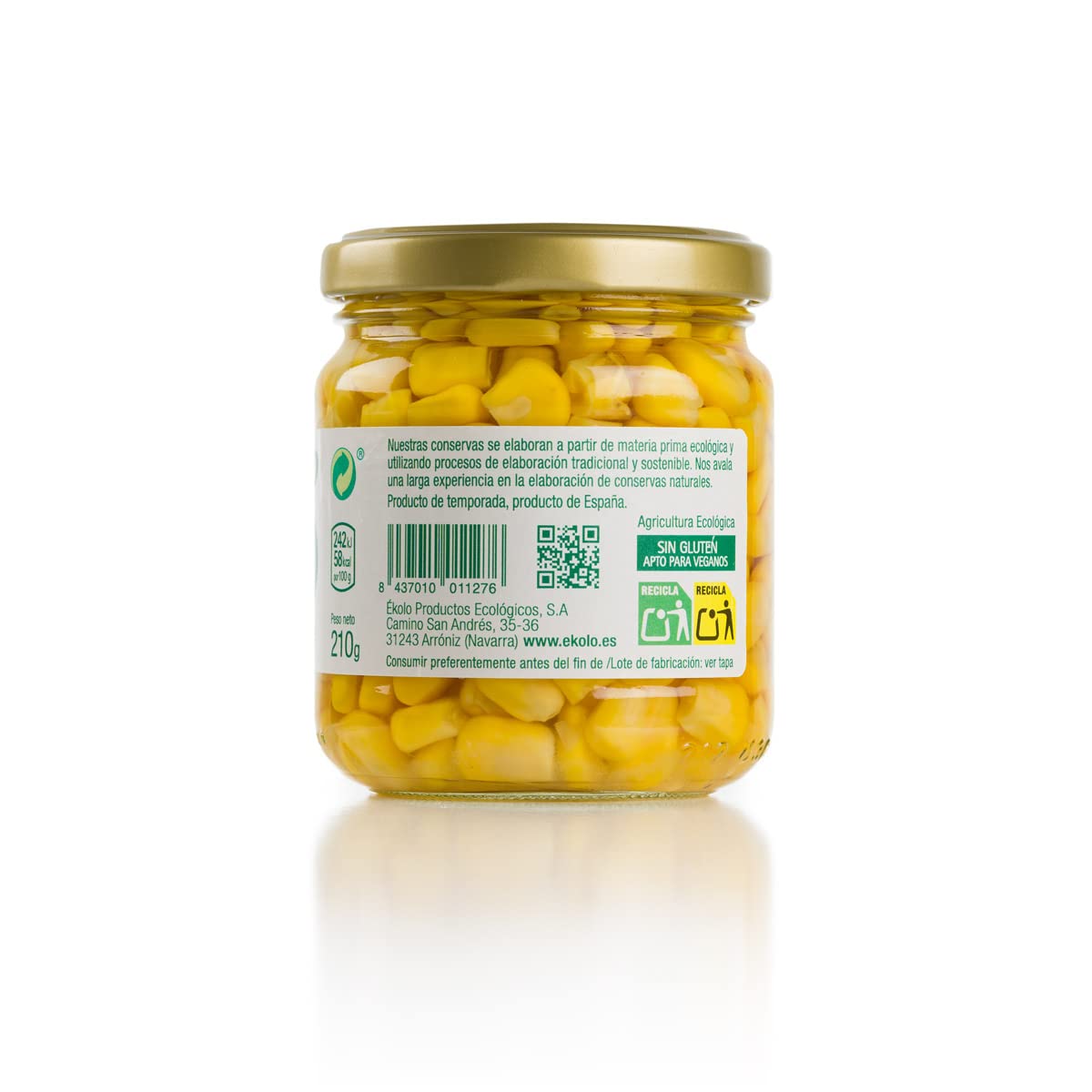 Ekolo Maiz Dulce Ekolo Bio, 6 Tarros 210g 1260g