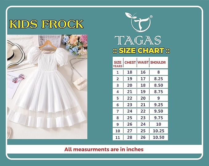 Image of TAGAS Dress for Girls II Baby Girl Dress||Frock for Girls|Casual wear for Kids Dresses||