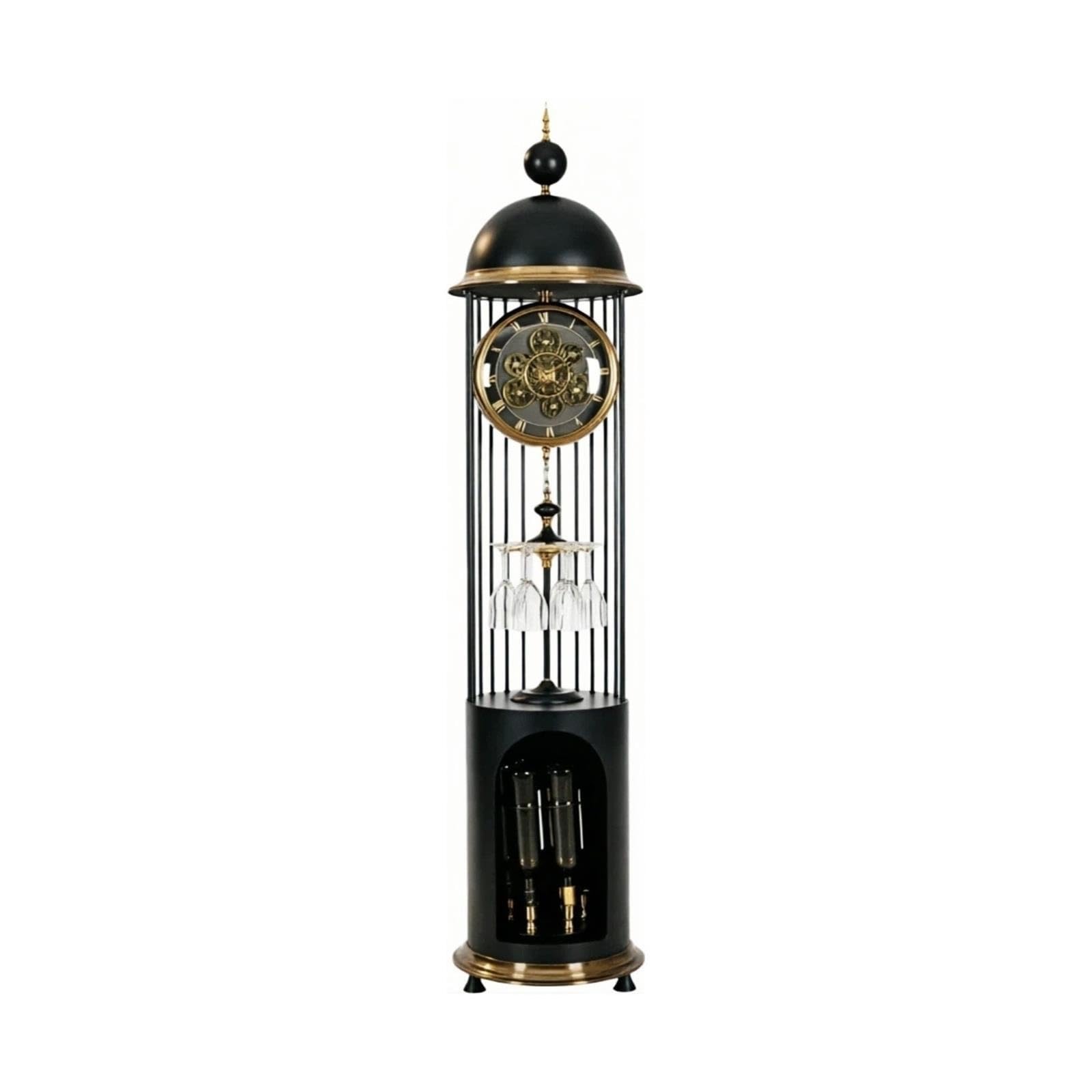 Reloj de abuelo Reloj De Pie De Metal Péndulo Silencioso Europeo