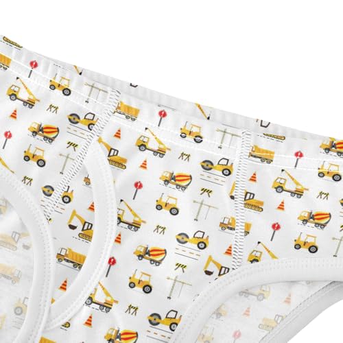 Boys' Exclusive Briefs Toddler Underwear 95% Combed Cotton Boxerbriefs 2T Construction Vehicle Pattern Cars 234