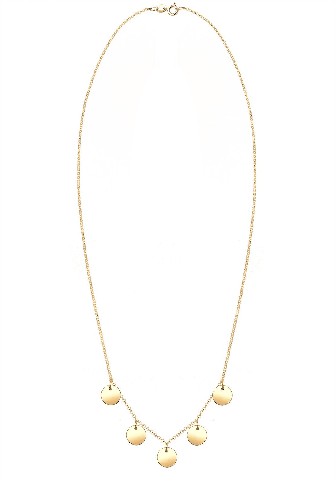 Elli Collana da donna con cerchio Geo piastrine Minimal, in argento Sterling 925