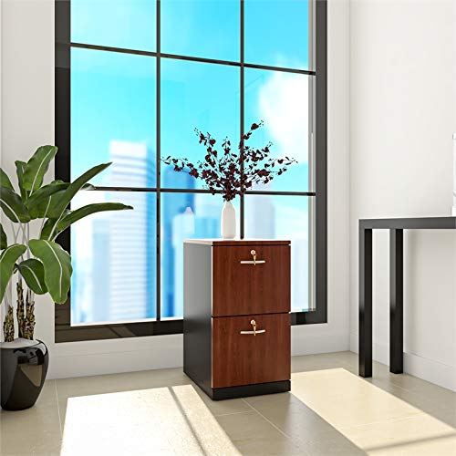 Pemberly Row Wood 2 Drawer File Cabinet With Storage In Classic Cherry #TOP1