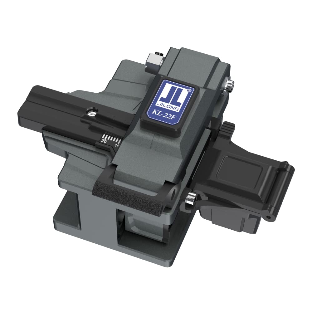 FTTH Fiber Optic Cutter JILONG KL-22F Optic Fiber Cleaver 48,000 Cleaves with Two Fiber Holders, Work with Fiber Optic Fusion Splicer