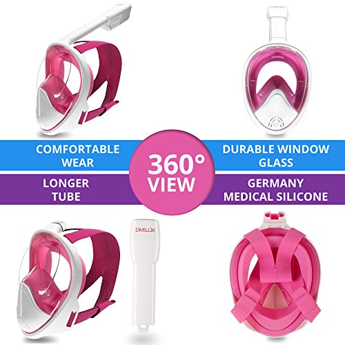 image for DIVELUX Full Face Snorkel Mask - Anti Fog & Anti Leak Technology | Sea