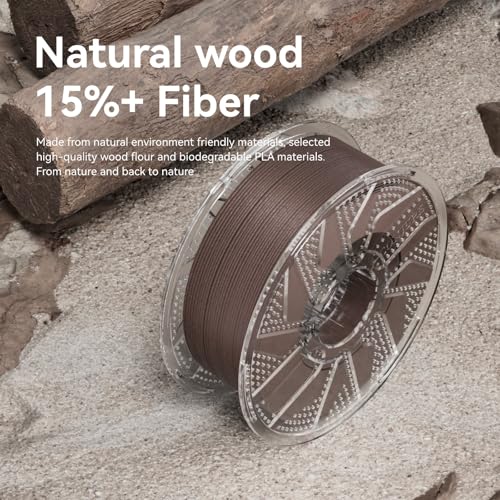 Image of Chitu Systems Wood PLA Filament Bundle, 3D Printer PLA 1.75mm Cherry Walnut White Oak Teak with Real Wood Fiber, Using Reusable Spool Compatible with Bambu Lab Refill Filament, 4x1KG 8.8lb