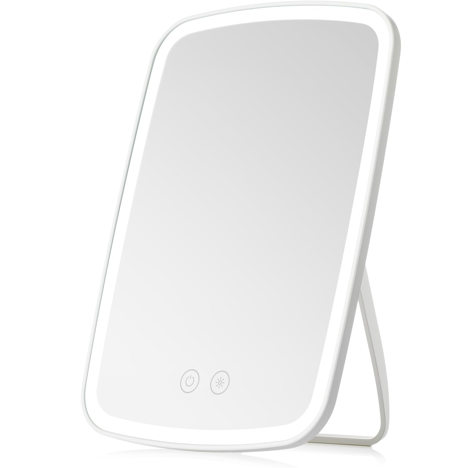 e world unbox happiness Makeup Mirror Portable USB Rechargeable LED Touch Screen Vanity Mirror Foldable Travel Make up Mirror
