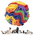 Dog Snuffle Ball, Rainbow Dog Sniffing Mat Interactive Dog Toys Feeding Mat, Brain Mental Stimulating Puzzle Toys for Dogs Interactive Play Training Blanket for Dogs Cats Stress Relief 15/20cm