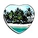 Hqiyaols Souvenir Iles Marshall Réfrigérateur Aimant Forme de Coeur Le Cristal Autocollant de Réfrigérateur Voyage Cadeau Objets de Collection Souvenir