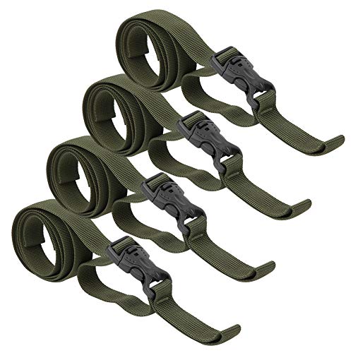 RiToEasysports Correa de Equipaje Correa de Embalaje de Equipaje de Correas de PP Verde Militar con Correa de fijación de Doble Hebilla de Seguridad Otros artículos de Camping para montañismo.