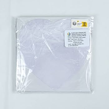 Blank Puzzles Heart Shaped Pre Coated For Sublimation Heat Transfer Printing Wed