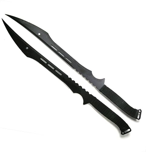 Machete de espiga completa grande de acero inoxidable de 27 pulgadas, espada de agente secreto ninja con funda