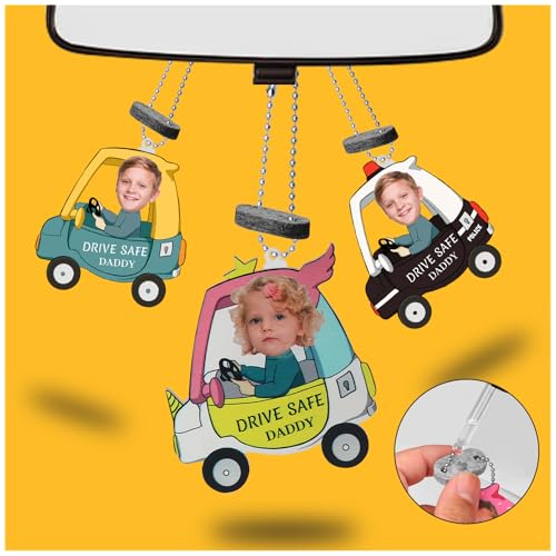 Custom Air Fresheners with Picture -Gifts for Dad -10 Designs -with Sustainable Sponges -OXYEFEI Customized Air Freshener for Car Hanging Ornaments