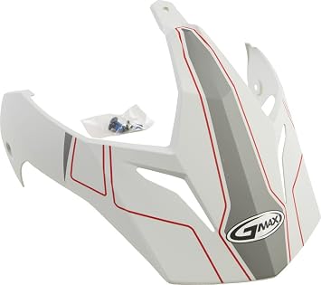 GMAX unisex-adult full-face-helmet-style Visor Gm11 Expeditionwith 3 Screw Tc1 White/Red, One Size