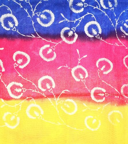 Image of Women Dupatta Multicolour Floral Print with Tassels