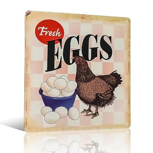 Chicken Plaque Sign Chicken Farm - Metal Tin Sign Retro Vintage Plaque