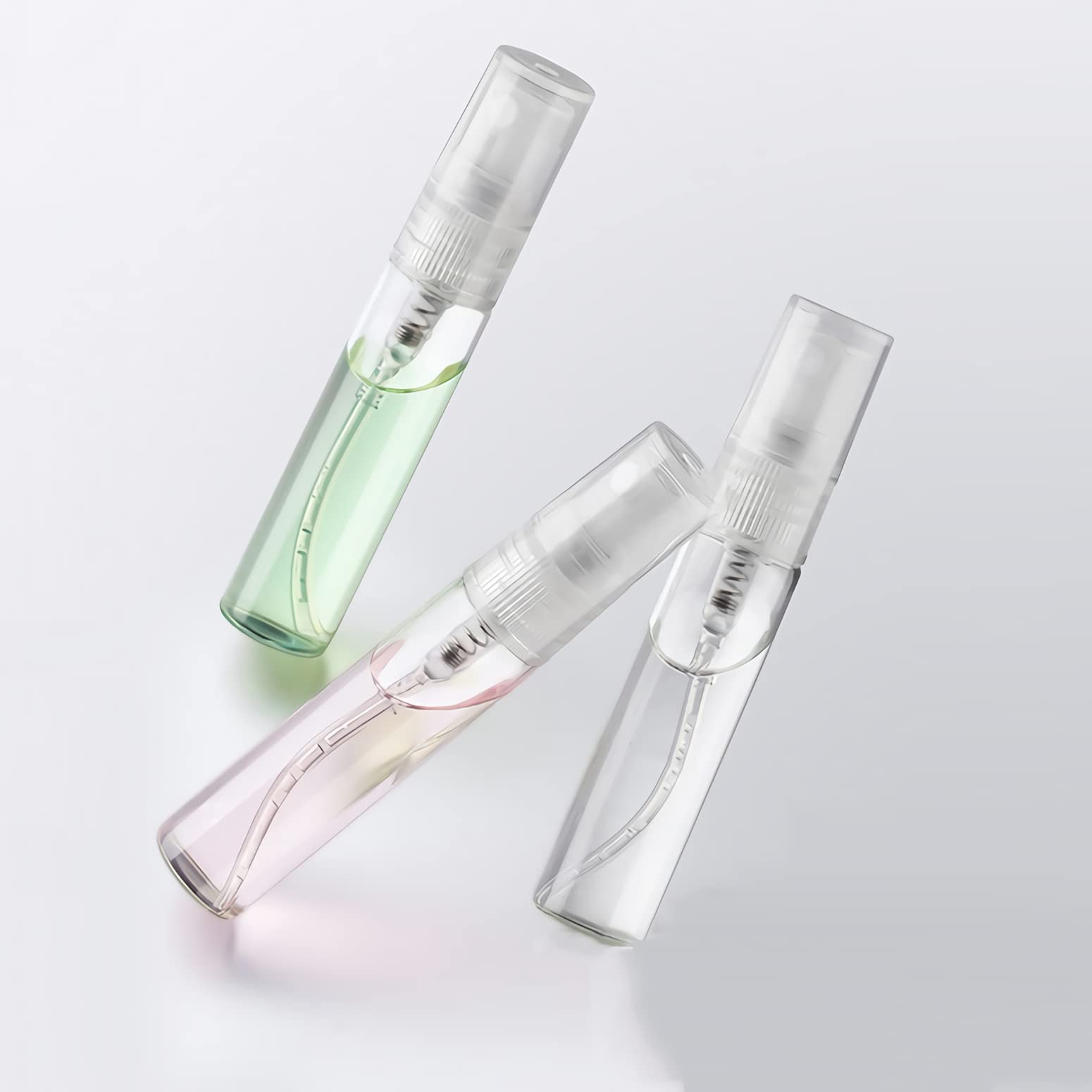 100 Pezzi 3ml Transparente Vetro flacone spray Perfume Porta Profumo in Vetro Piccolo Flacone Spray per Nebbia Riutilizzabile Portatile, Bottiglia di Profumo, Cosmetica, Viaggio