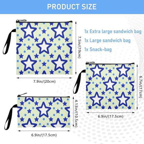 Bolsas reutilizables con cierre para snacks 3 unidades miniatura 3
