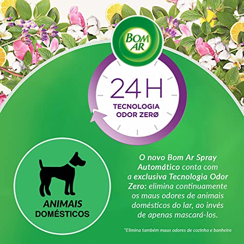 Aromatizador de Ambiente Bom Ar Automático Aerossol Freshmatic Refil na 2ª Unidade Flor de Algodão