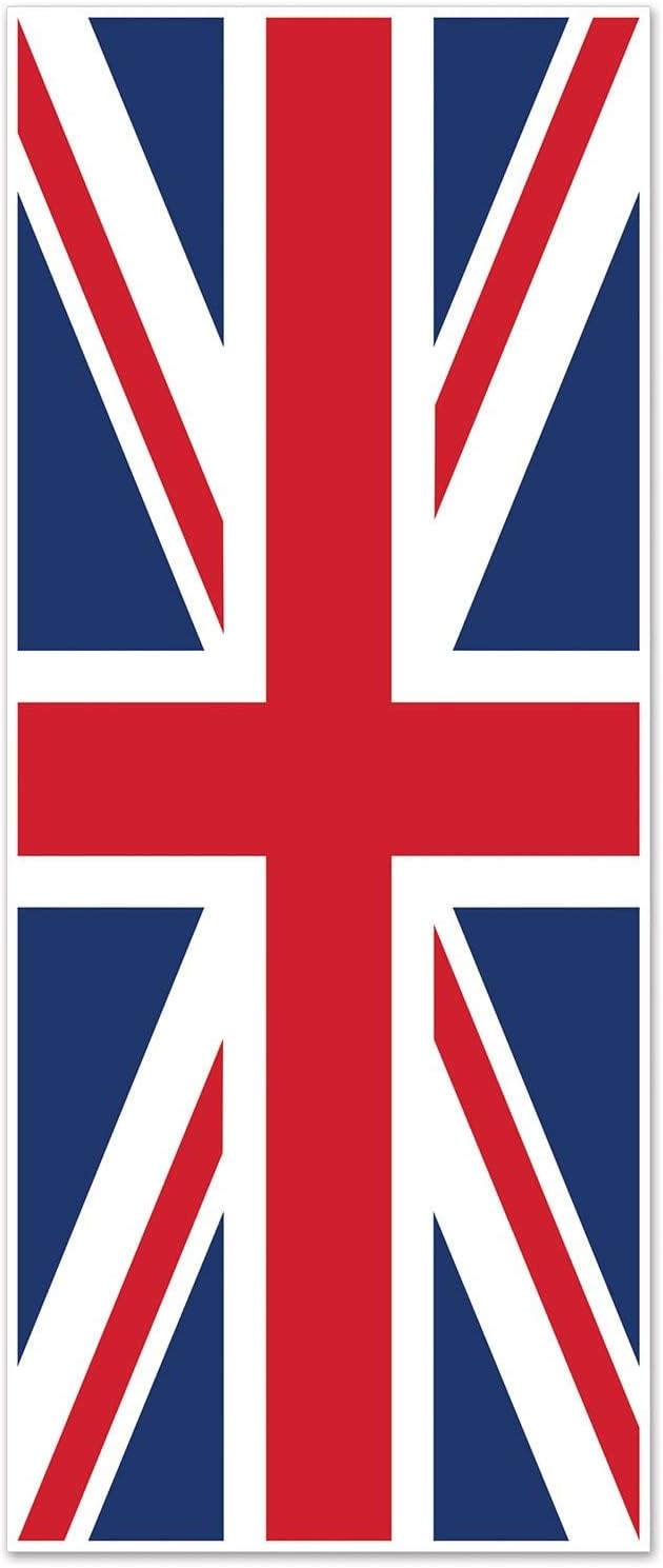 Celebrate in British Style with our 30-Piece UK Party Decorations Bundle - Table Cover, Banner, Door Cover, Photo Fun Signs, and Dangling Whirls for the Ultimate United Kingdom Bash!