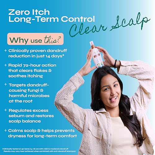 Image of Tikitoro Teens Anti-Dandruff Scalp Serum with Joazeiro, Black Pepper, and Neem Promotes Good Microbes, Fights Dandruff Causing Fungi, Reduces Flaking and Itching, All Skin Types (Age: 11+) (100ml x 1)